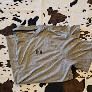 Under Armour Heather Gray Short Sleeve Logo Tee
